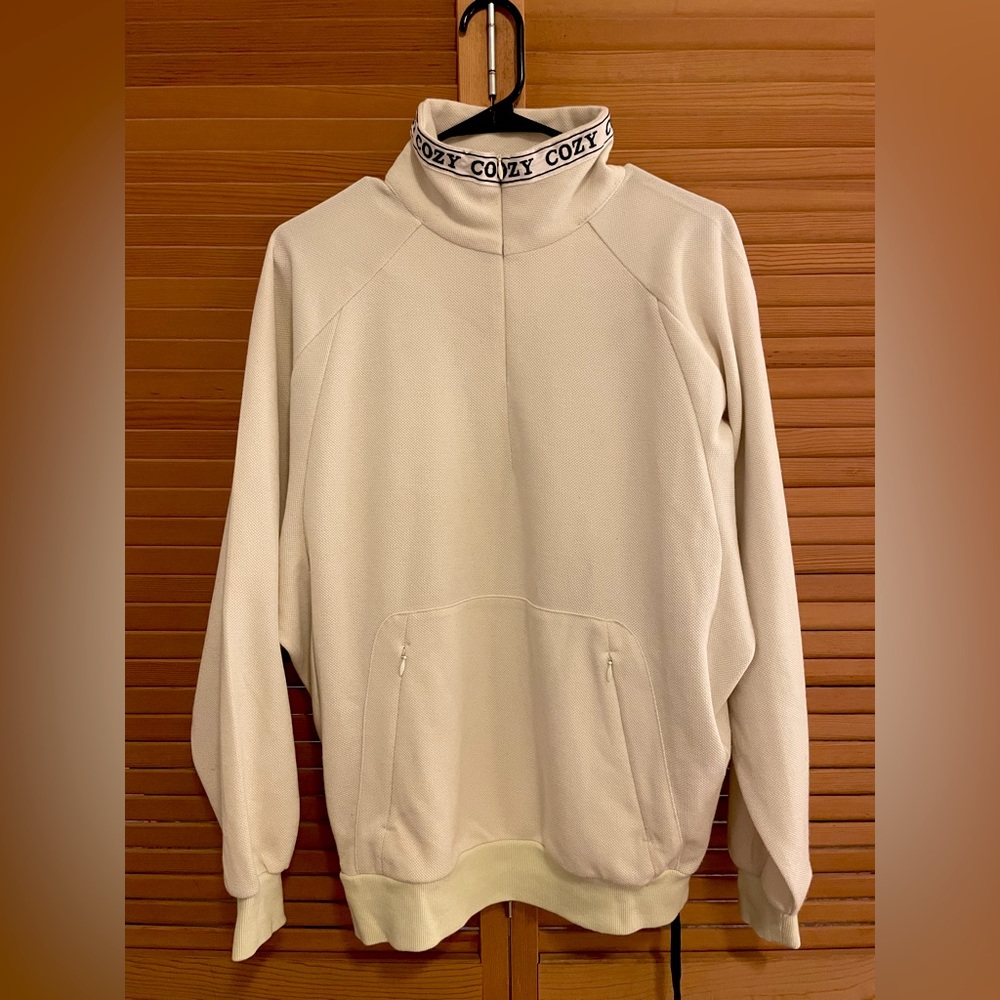 Team Cozy Quarter Zip with Mock Neck branding